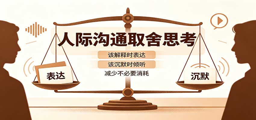 人际沟通取舍思考:分清解释与沉默边界,拿捏职场生活沟通分寸减少情绪内耗-站长V课