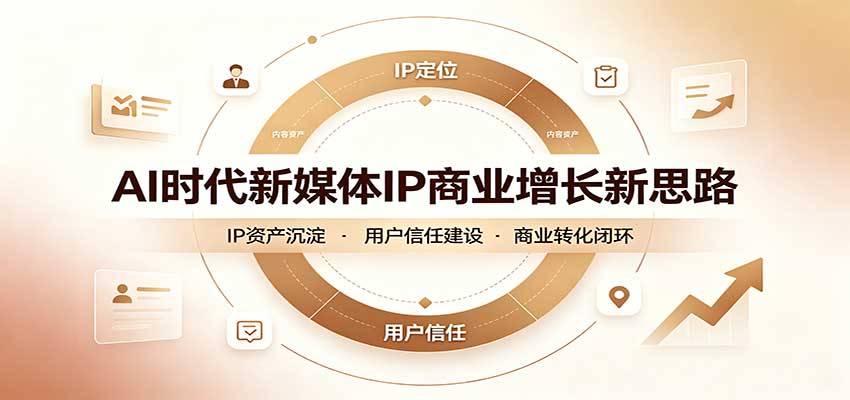 AI时代新媒体IP商业增长新思路:摒弃复杂运营套路,用极简思维打通获客路径-站长V课