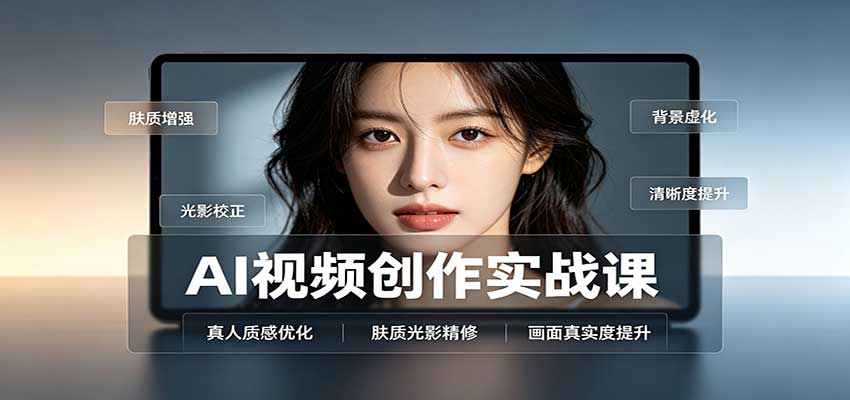AI视频创作实战课:人物面部情绪调试,真人质感优化,提示词模板与变现方向-站长V课