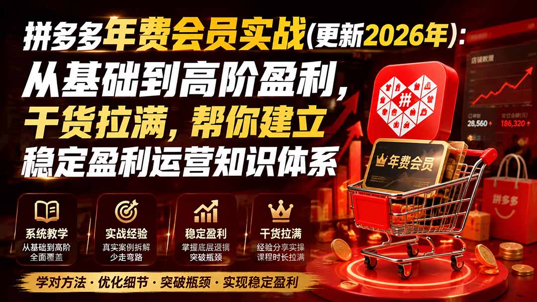 拼多多年费会员实战(更新1009-站长V课