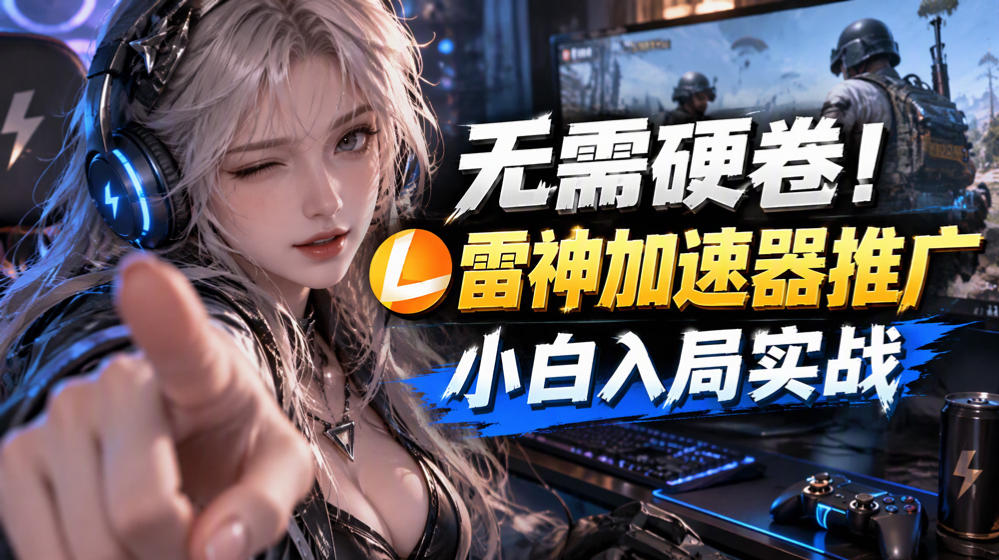 无需硬卷！雷神加速器推广，小白入局实战一天也能几十r-站长V课