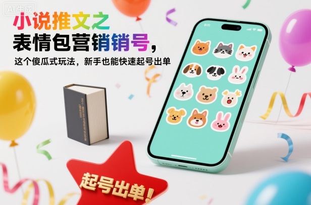 小说推文之表情包营销号，这个傻瓜式玩法，新手也能快速起号出单-站长V课