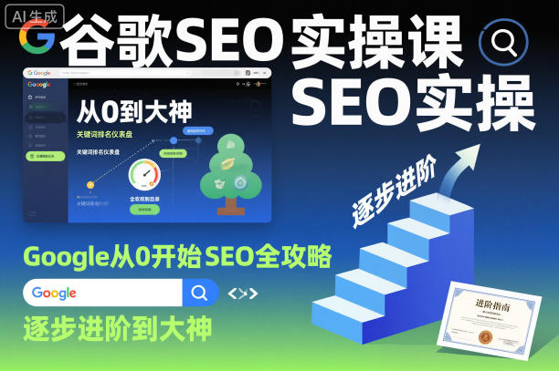 谷歌SEO实操课,Google从0开始SEO全攻略,逐步进阶到大神