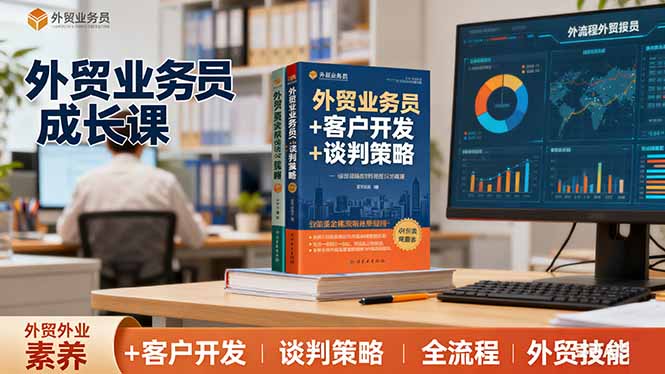 外贸业务员成长课：职业素养+客户开发+谈判策略、掌握全流程外贸技能-站长V课