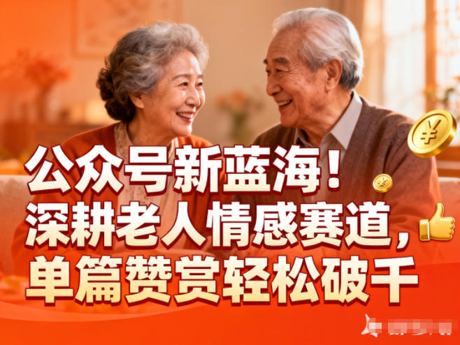 公众号新蓝海!深耕老人情感赛道,单篇赞赏轻松破1k-站长V课