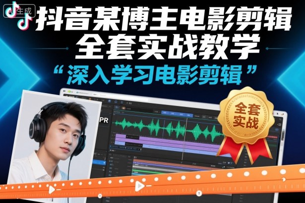 抖音某博主电影剪辑全套实战教学,深入学习电影剪辑-站长V课