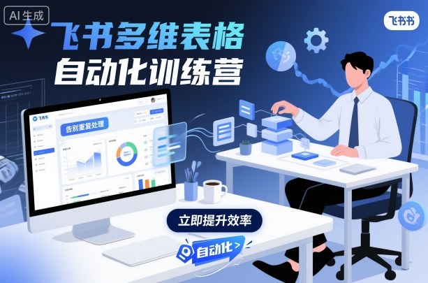 飞书多维表格自动化训练营,手把手教你告别重复处理,用多维表格开启高效办公新模式-站长V课